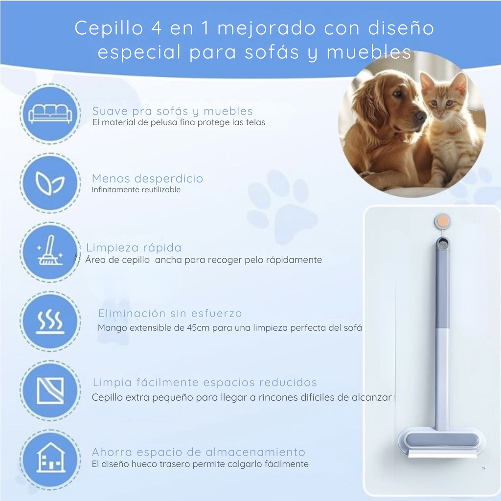 Quitapelos Reutilizable para Sofá y Ropa
