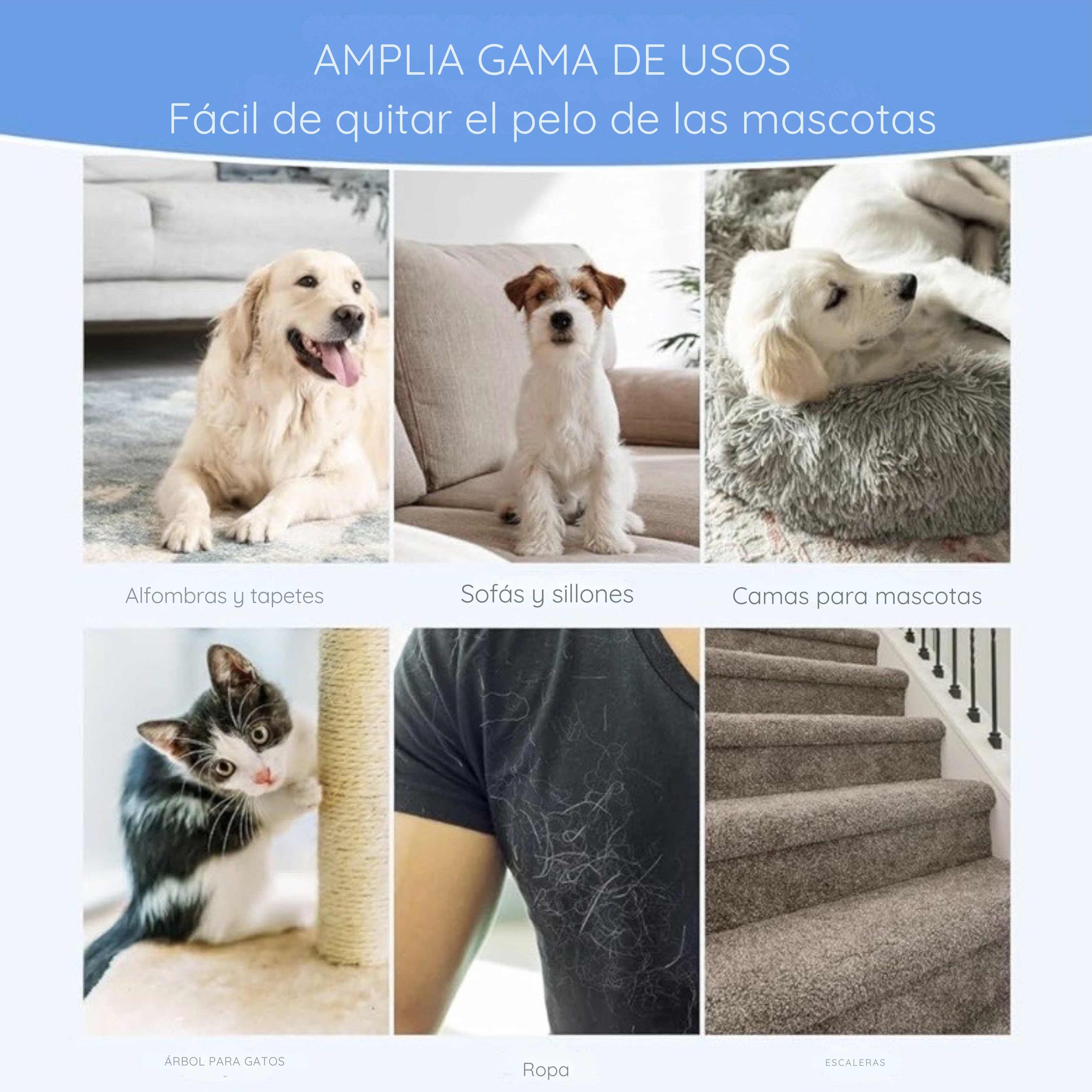 Quitapelos Reutilizable para Sofá y Ropa